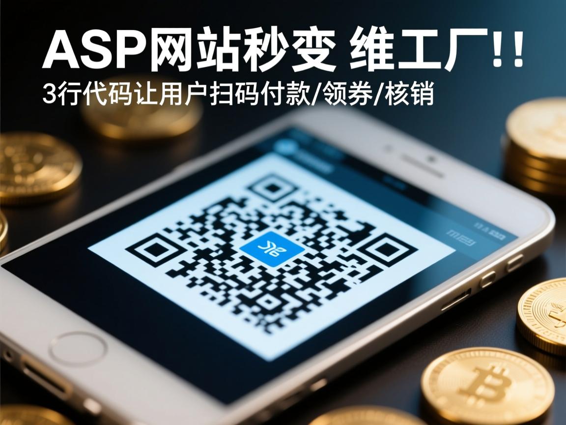 ASP网站秒变二维码工厂!3行代码让用户扫码付款/领券/核销