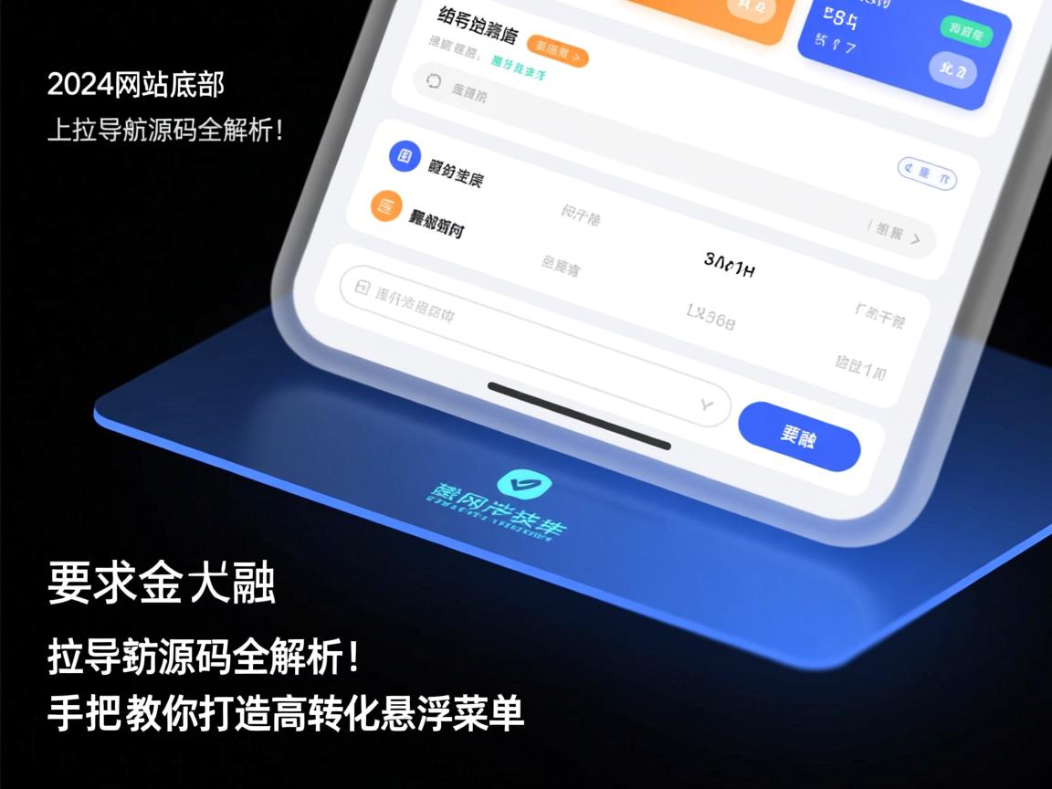 2024网站底部上拉导航源码全解析!手把手教你打造高转化悬浮菜单