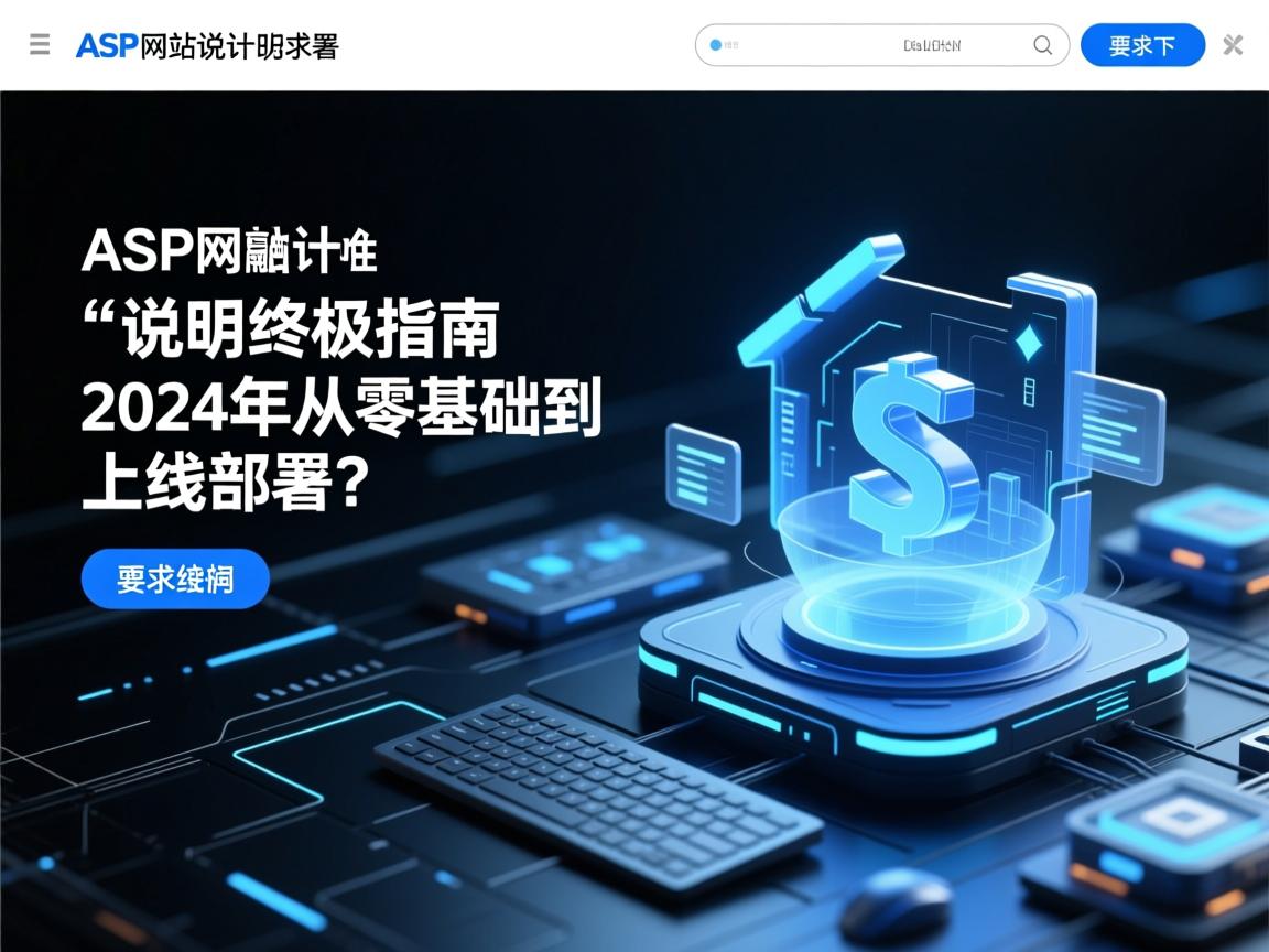 ASP网站设计说明终极指南，2024年从零基础到上线部署