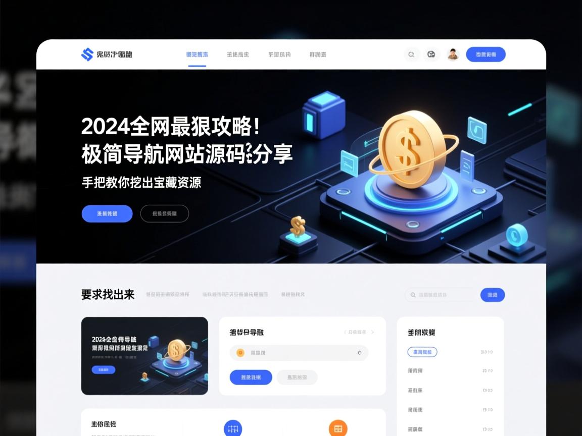 2024全网最狠攻略！极简导航网站源码分享怎么找出来？手把手教你挖出宝藏资源