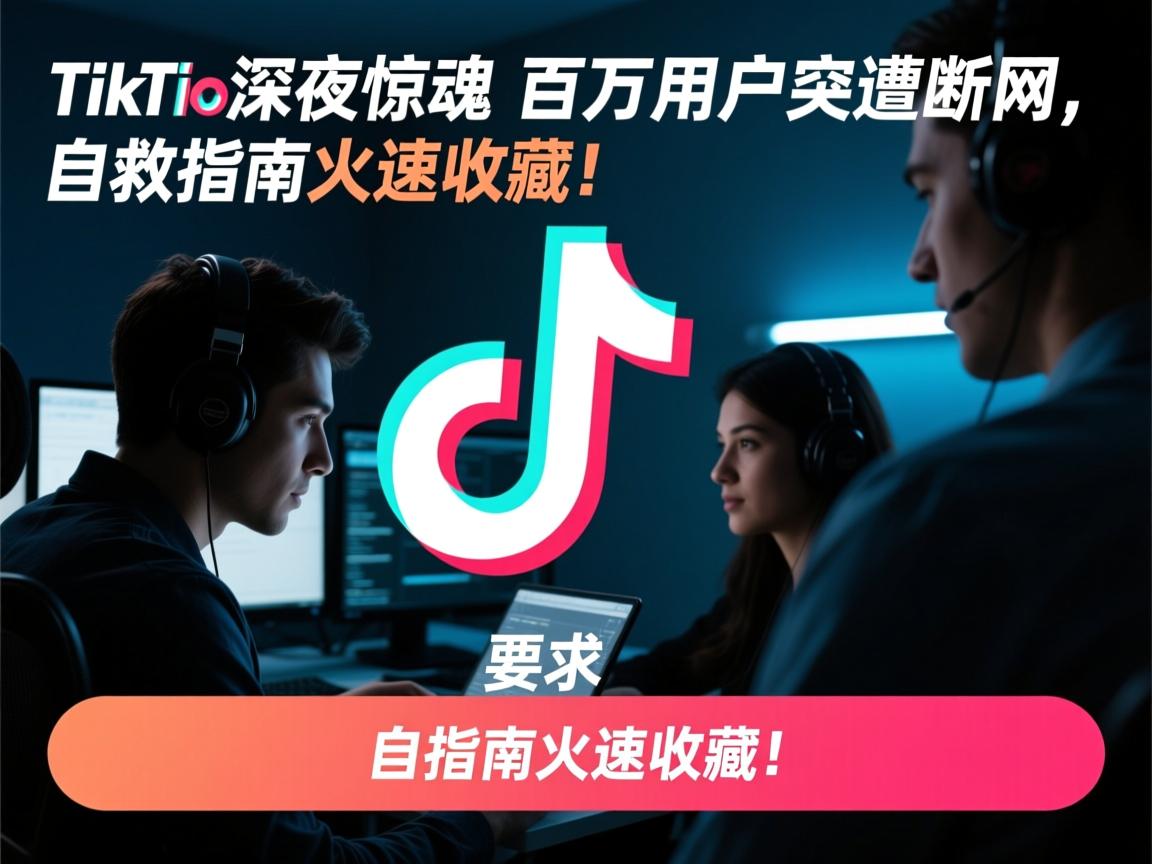 TikTok深夜惊魂,百万用户突遭断网,自救指南火速收藏!