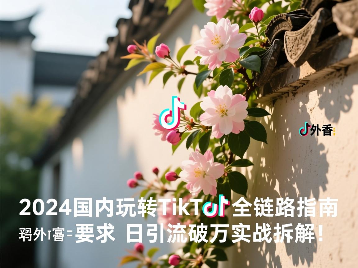 墙内开花墙外香，2024国内玩转TikTok全链路指南，日引流破万实战拆解！