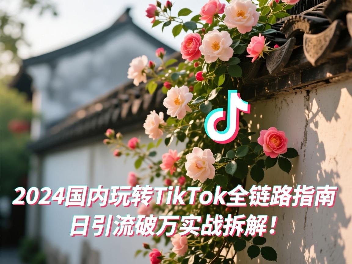 墙内开花墙外香,2024国内玩转TikTok全链路指南,日引流破万实战拆解!