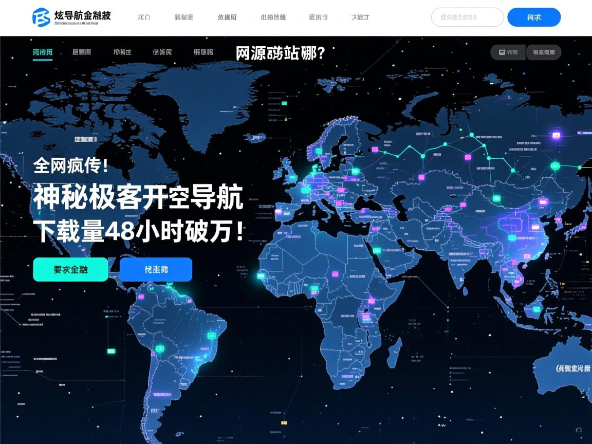 超炫导航网站源码在哪?全网疯传!神秘极客开源星空导航代码,下载量48小时破万!