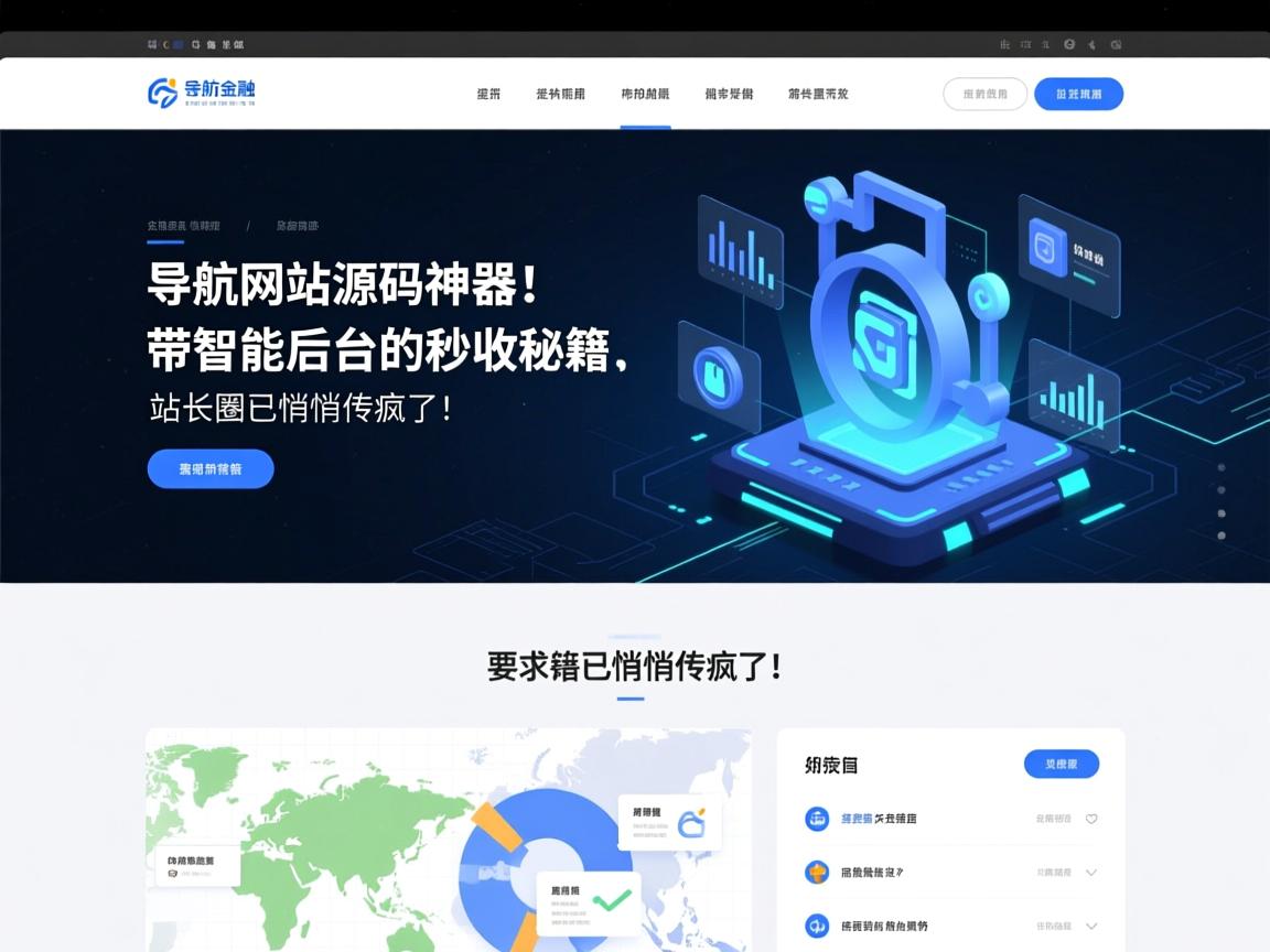 导航网站源码神器！带智能后台的秒收秘籍，站长圈已悄悄传疯了！