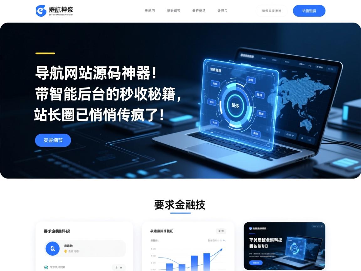 导航网站源码神器!带智能后台的秒收秘籍,站长圈已悄悄传疯了!