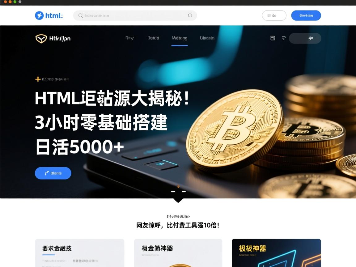 HTML导航站源码大揭秘!3小时零基础搭建日活5000+的极简神器,网友惊呼,比付费工具强10倍!