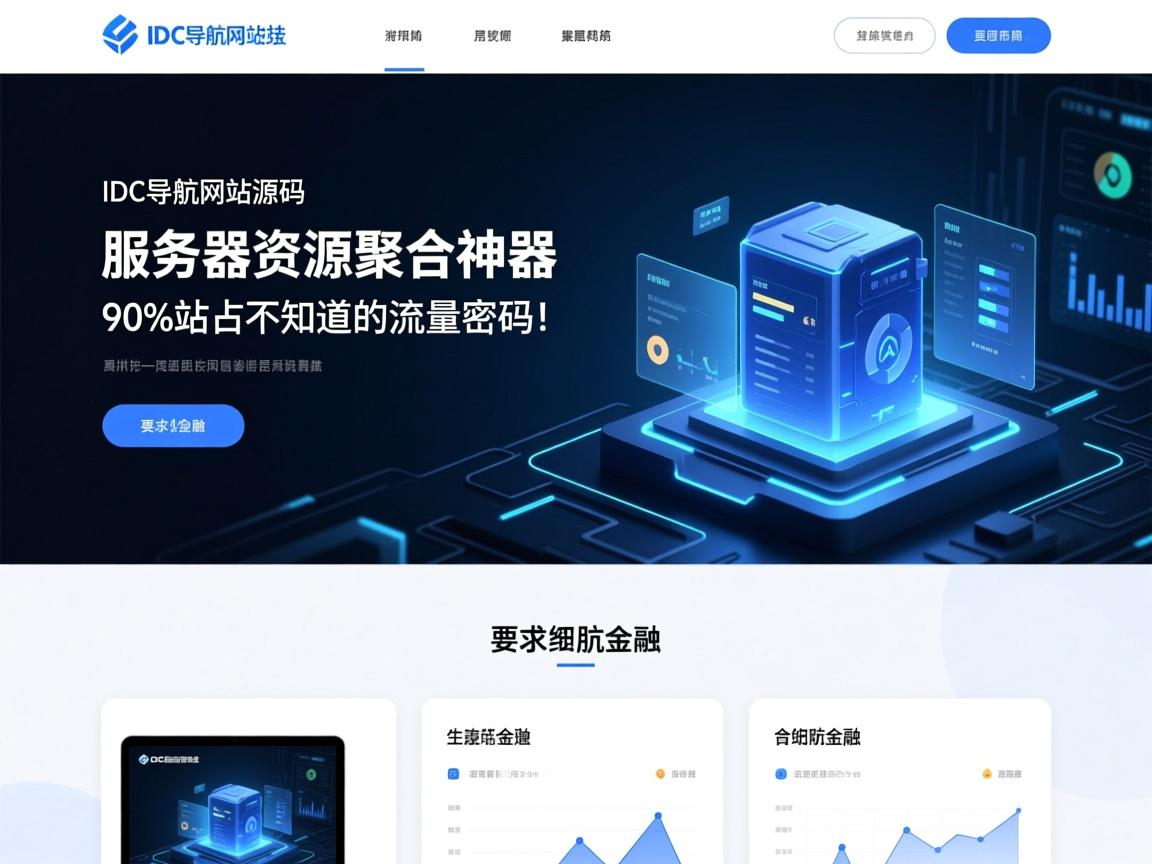 IDC导航网站源码，服务器资源聚合神器，90%站长不知道的流量密码！