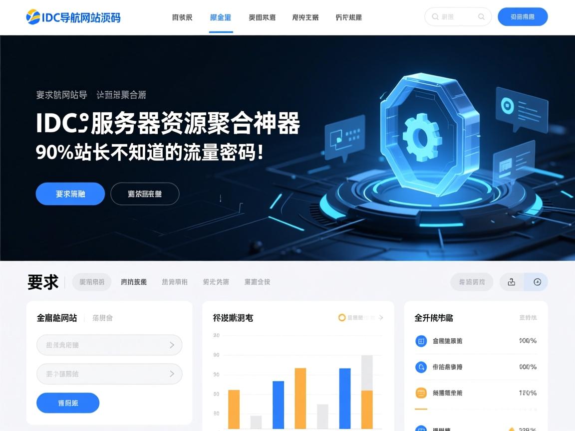 IDC导航网站源码,服务器资源聚合神器,90%站长不知道的流量密码!