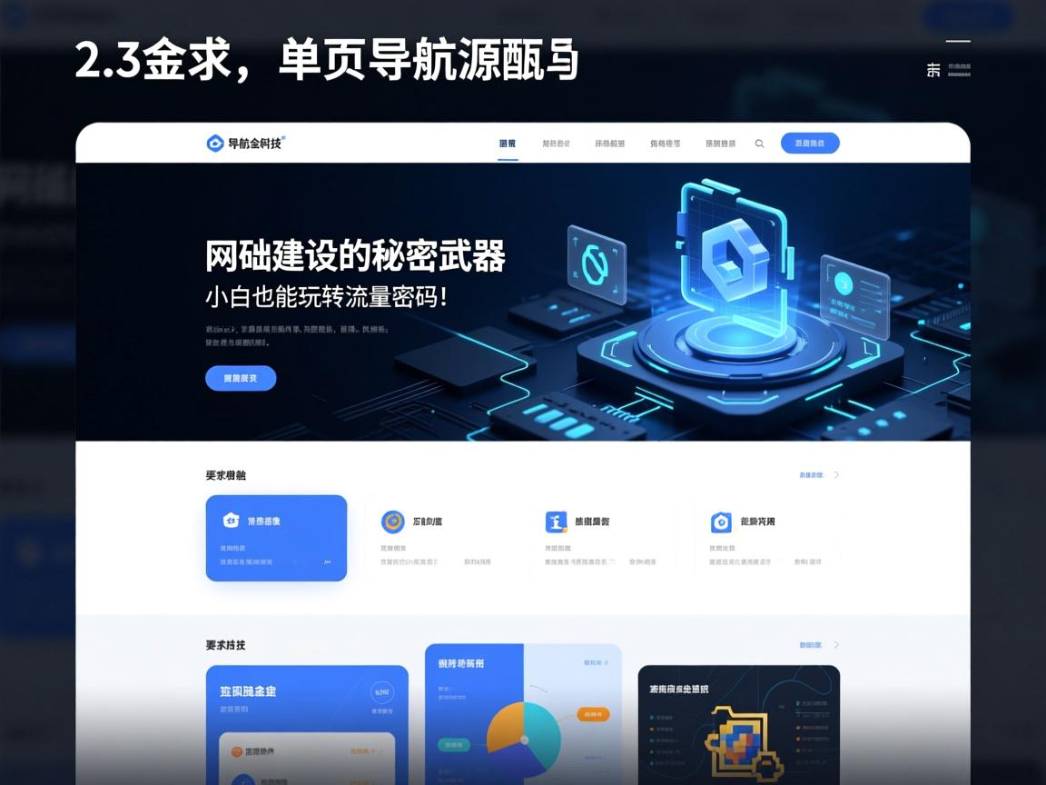 单页导航源码，网站建设的秘密武器，小白也能玩转流量密码！