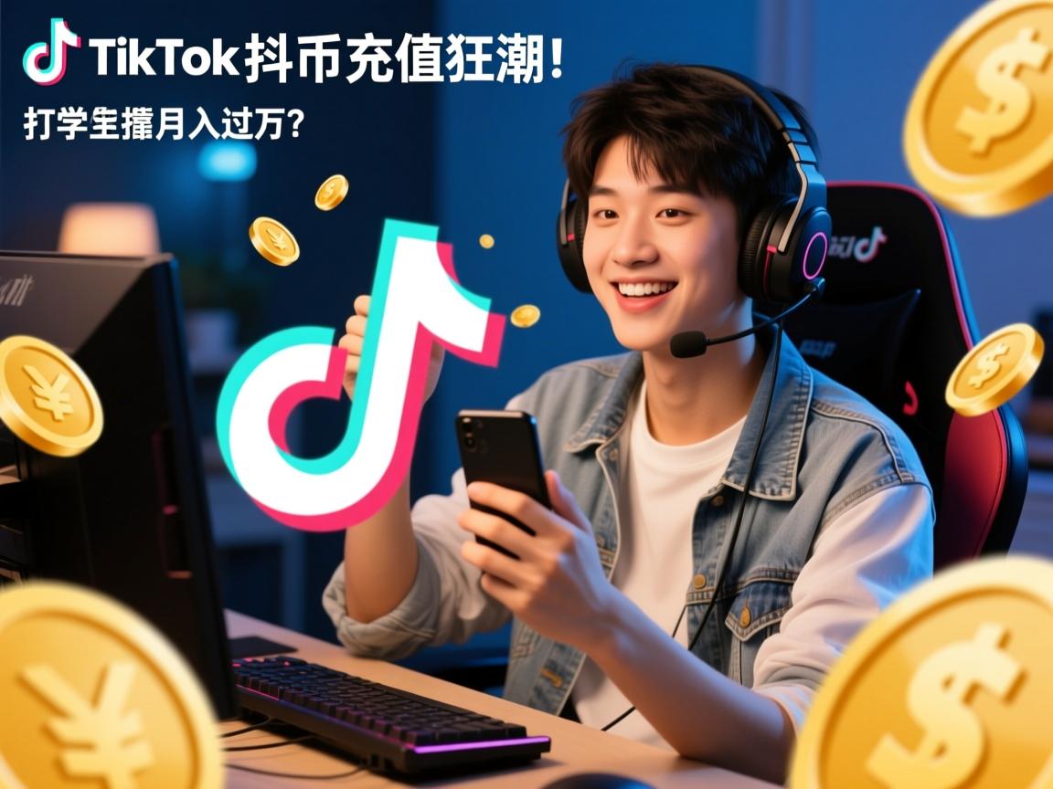 TikTok抖币充值狂潮!00后留学生靠打赏主播月入过万?