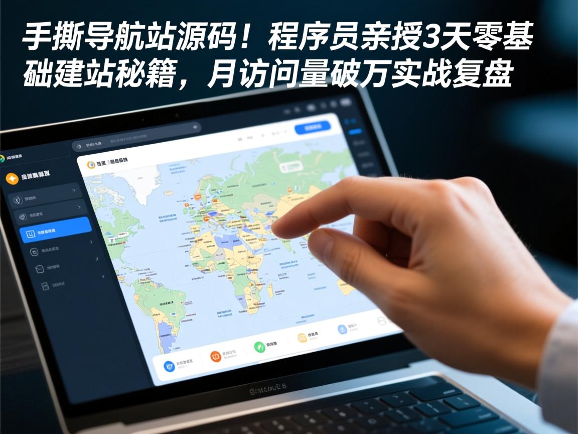 手撕导航站源码!程序员亲授3天零基础建站秘籍,月访问量破万实战复盘