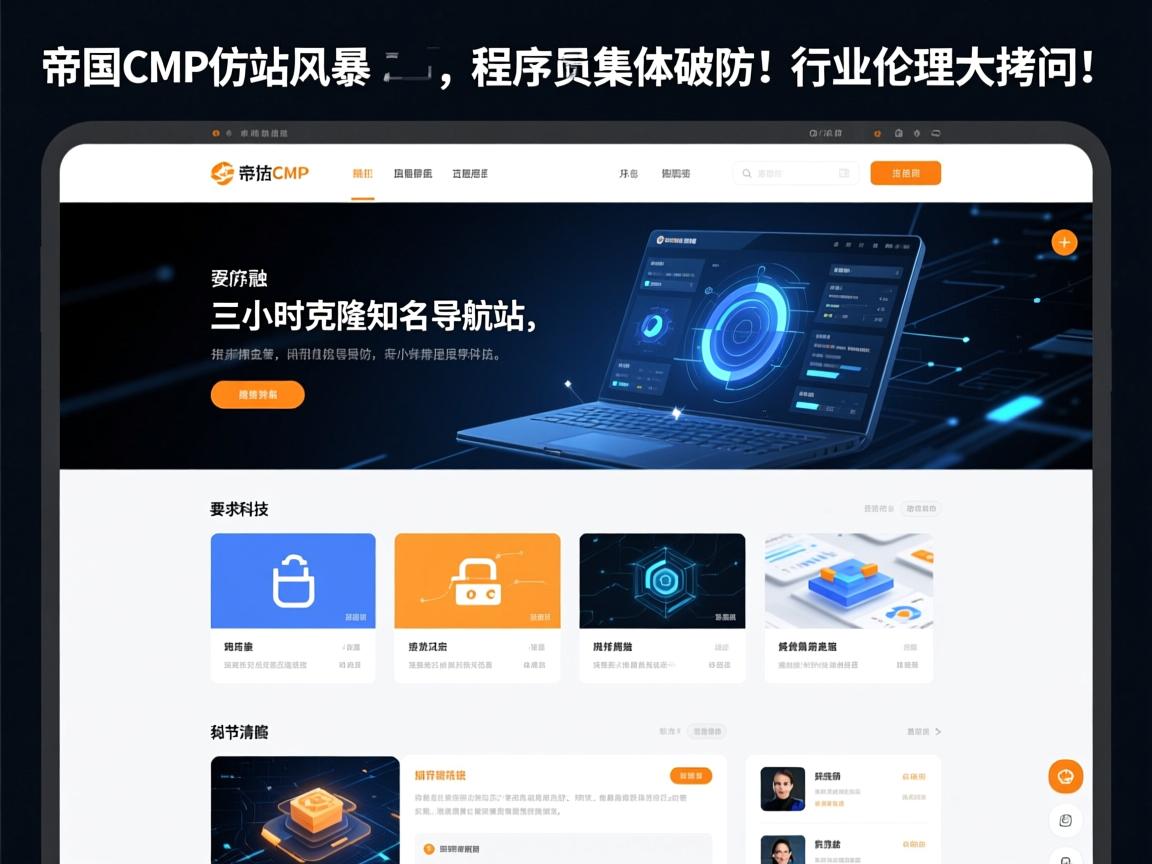 帝国CMS仿站风暴,三小时克隆知名导航站,程序员集体破防!行业伦理大拷问!