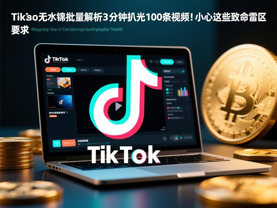 TikTok无水印批量解析,3分钟扒光100条视频!小心这些致命雷区