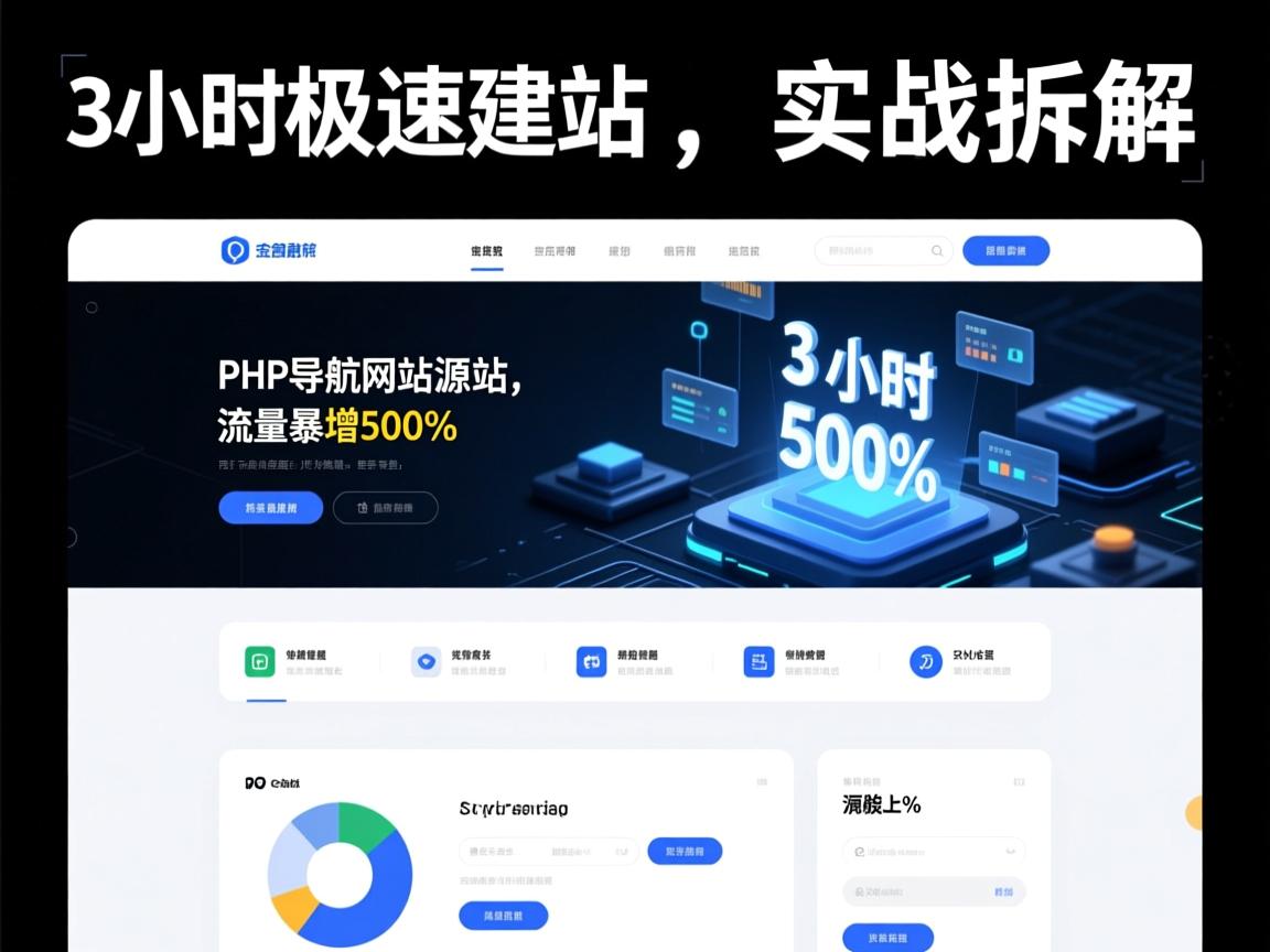 PHP导航网站源码，3小时极速建站，流量暴增500%的实战拆解