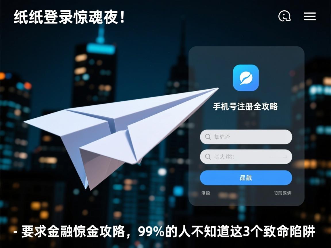 纸飞机登录惊魂夜！手机号注册全攻略，99%的人不知道这3个致命陷阱