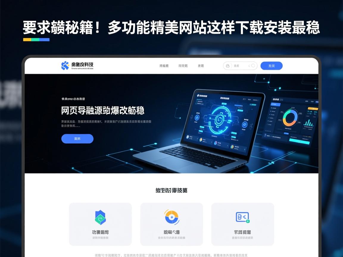网页导航源码爆改秘籍!多功能精美网站这样下载安装最稳