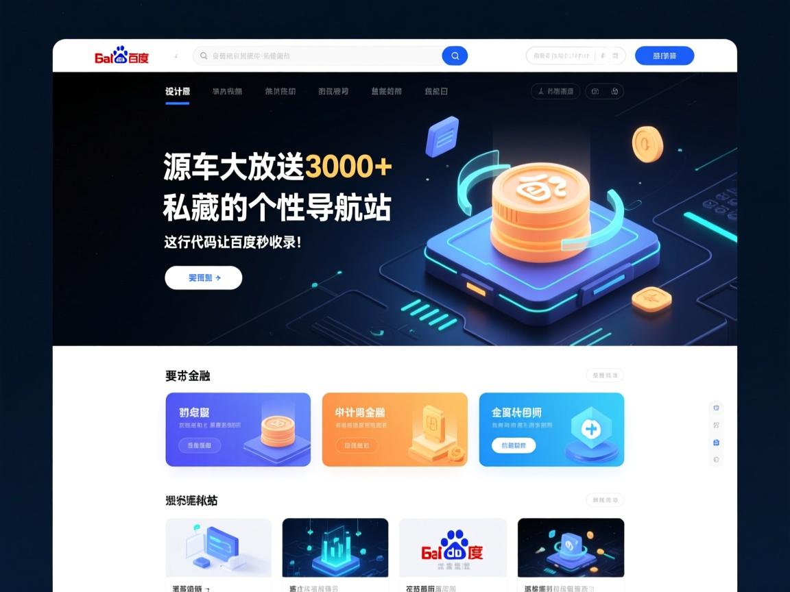 源码大放送3000+设计师私藏的个性导航站,这行代码让百度秒收录!