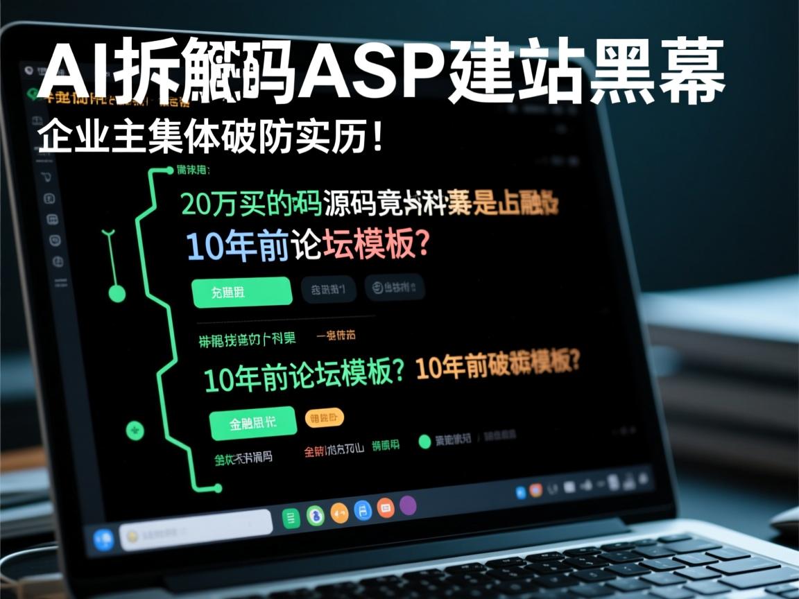 AI拆解ASP建站黑幕,20万买的源码竟是10年前论坛模板?企业主集体破防实录!