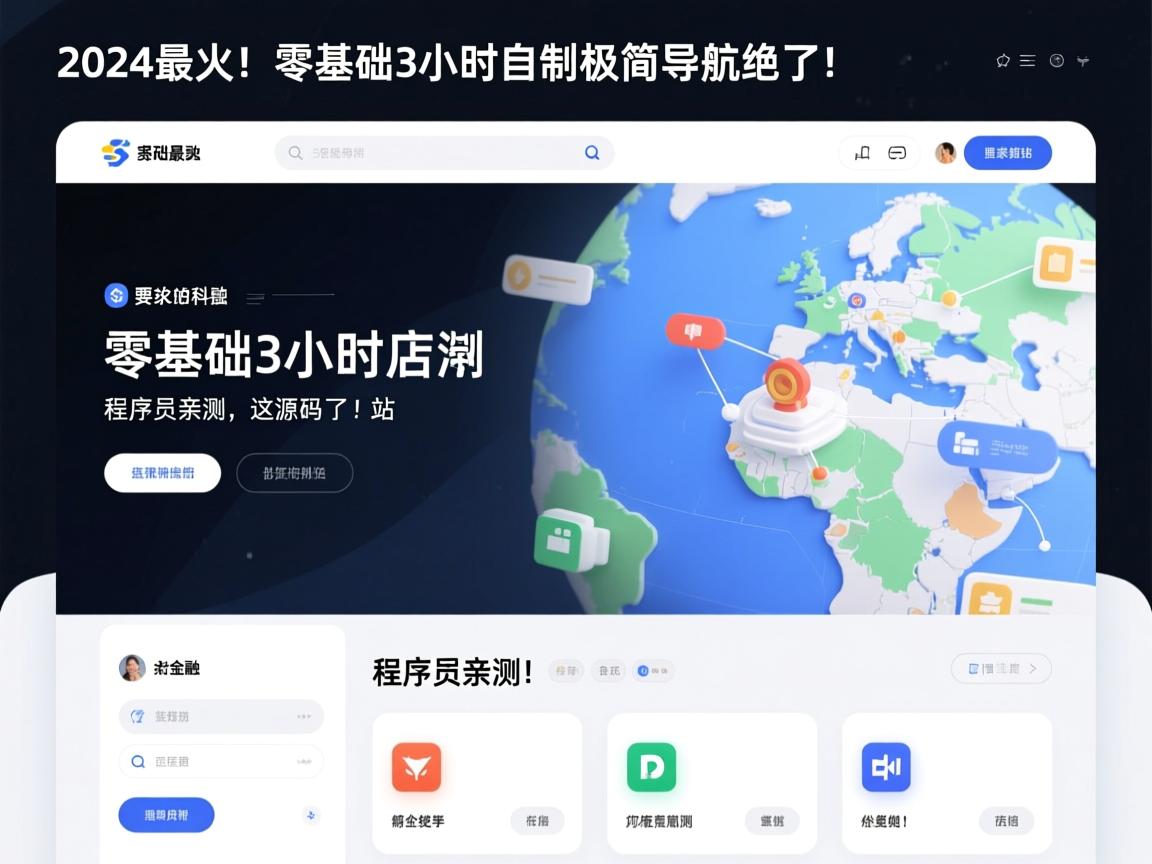 2024最火！零基础3小时自制极简导航站，程序员亲测，这源码绝了！