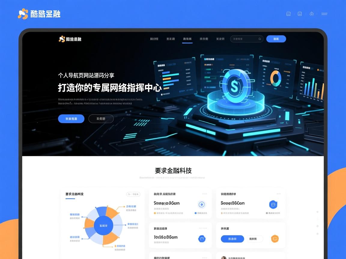 炫酷个人导航页网站源码分享,打造你的专属网络指挥中心