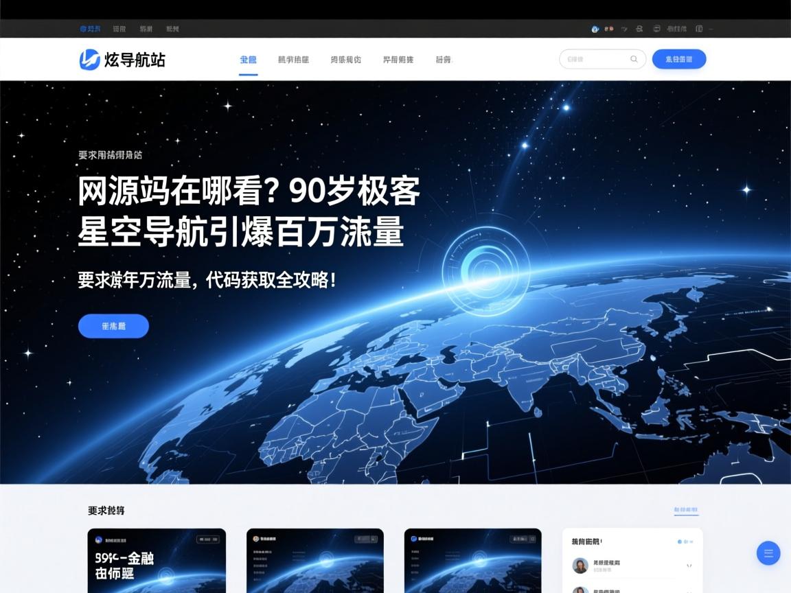 超炫导航网站源码在哪看?90后极客开源星空导航引爆百万流量,代码获取全攻略!