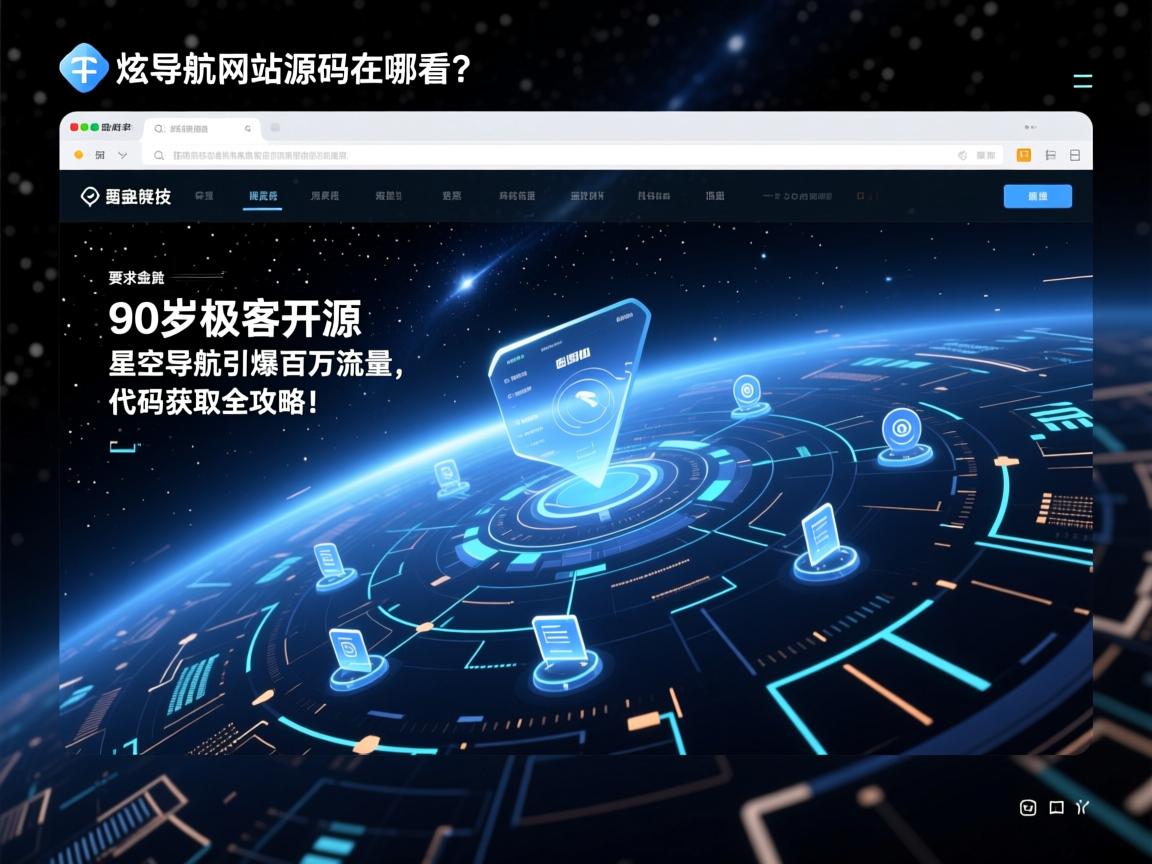 超炫导航网站源码在哪看?90后极客开源星空导航引爆百万流量,代码获取全攻略!