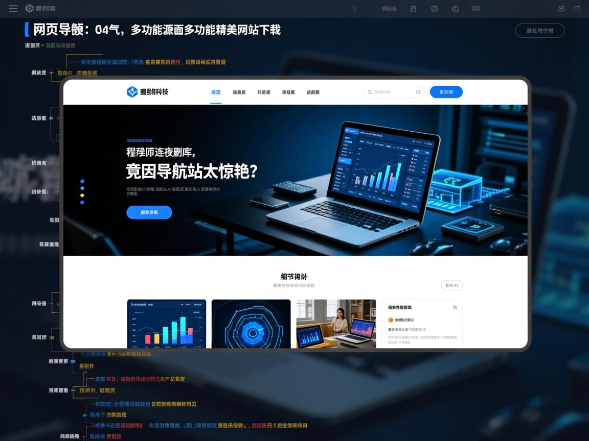 网页导航源码多功能精美网站下载,程序员连夜删库,竟因导航站太惊艳?