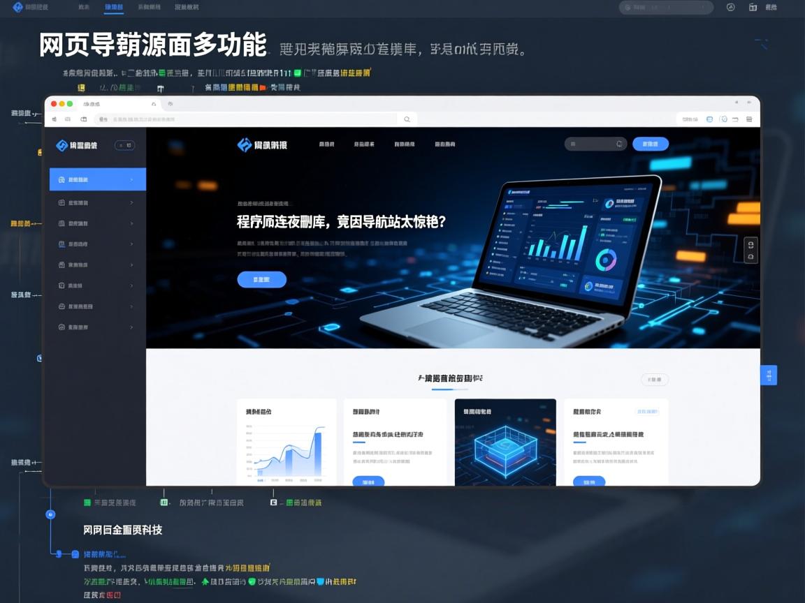 网页导航源码多功能精美网站下载,程序员连夜删库,竟因导航站太惊艳?