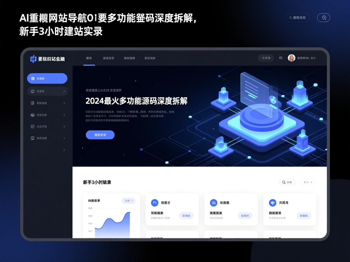 AI重构网站导航！2024最火多功能源码深度拆解，新手3小时建站实录