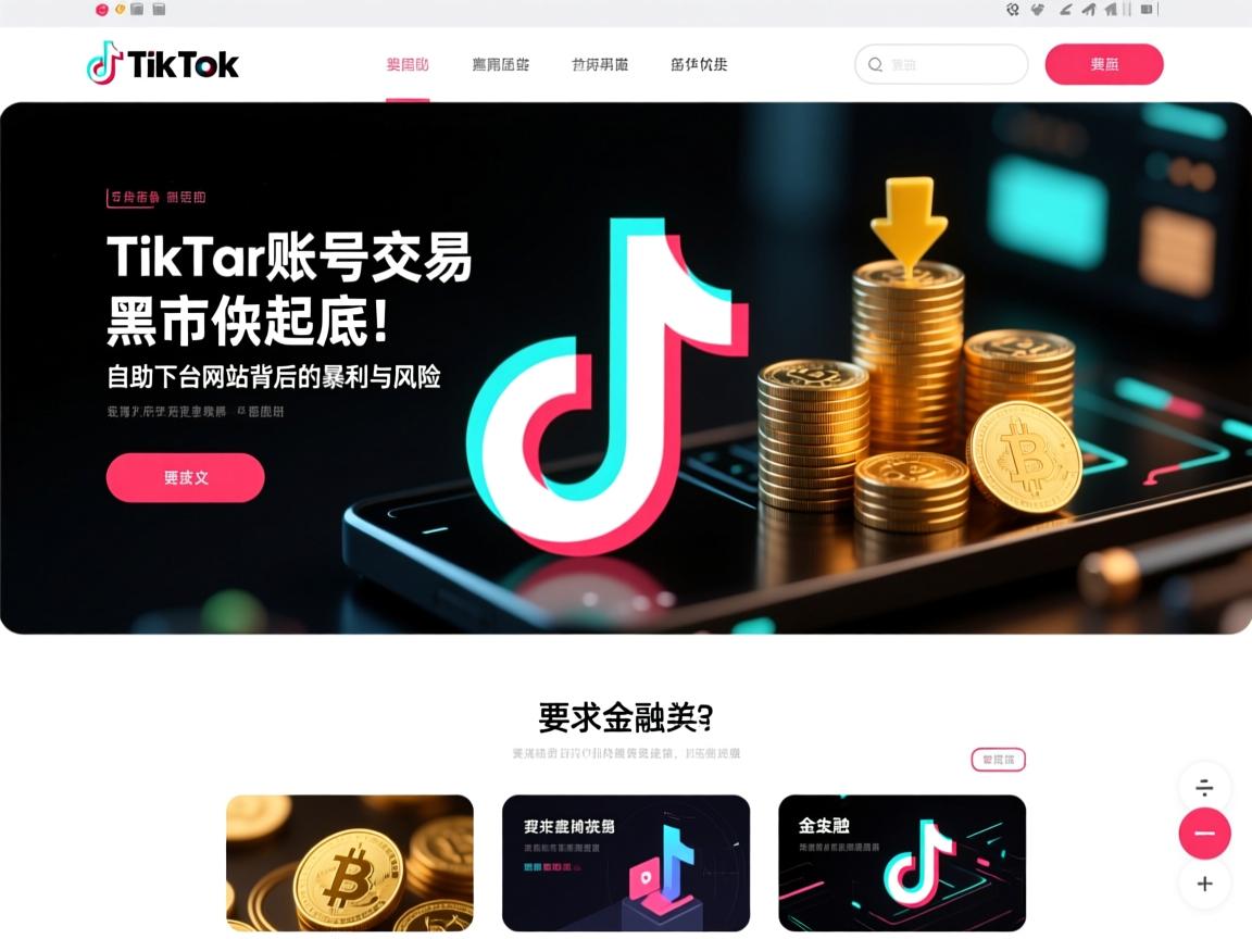 TikTok账号交易黑市大起底!自助下台网站背后的暴利与风险