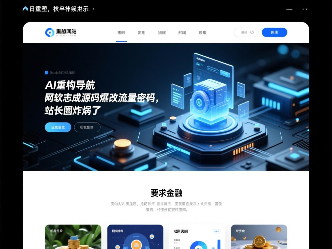 AI重构导航网站!网软志成源码爆改流量密码,站长圈炸锅了