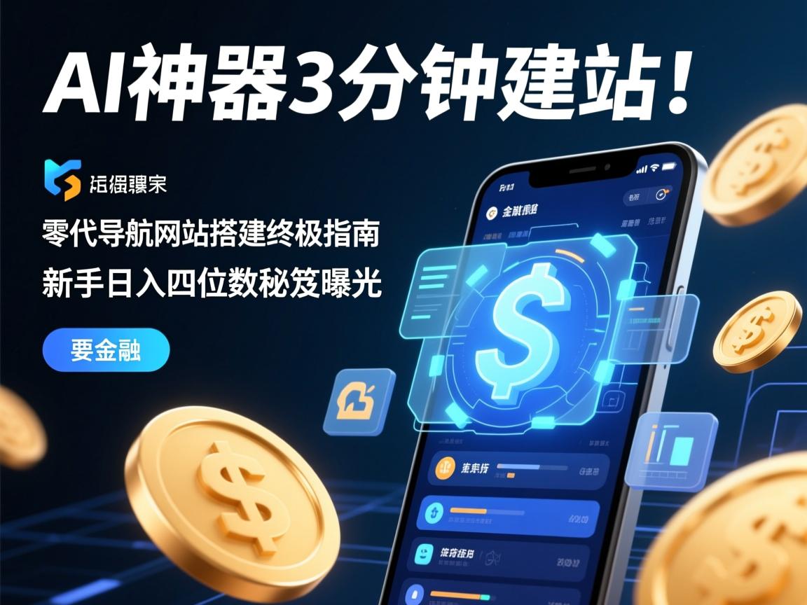 AI神器3分钟建站!零代码导航网站搭建终极指南,新手日入四位数秘笈曝光