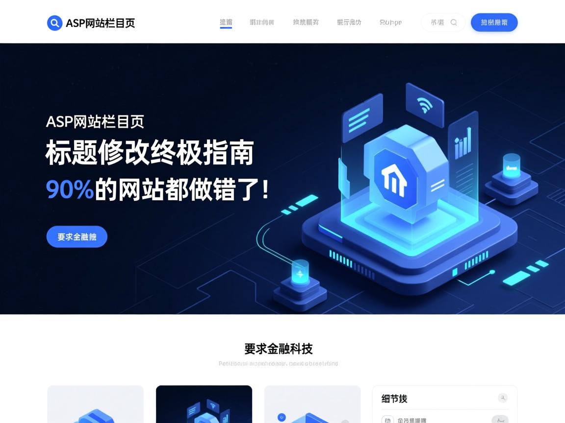 🔍ASP网站栏目页标题修改终极指南,90%的网站都做错了!