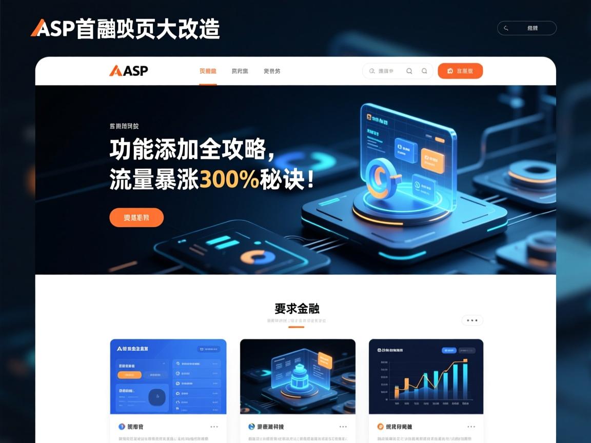ASP网站首页大改造，功能添加全攻略，流量暴涨300%的秘诀！
