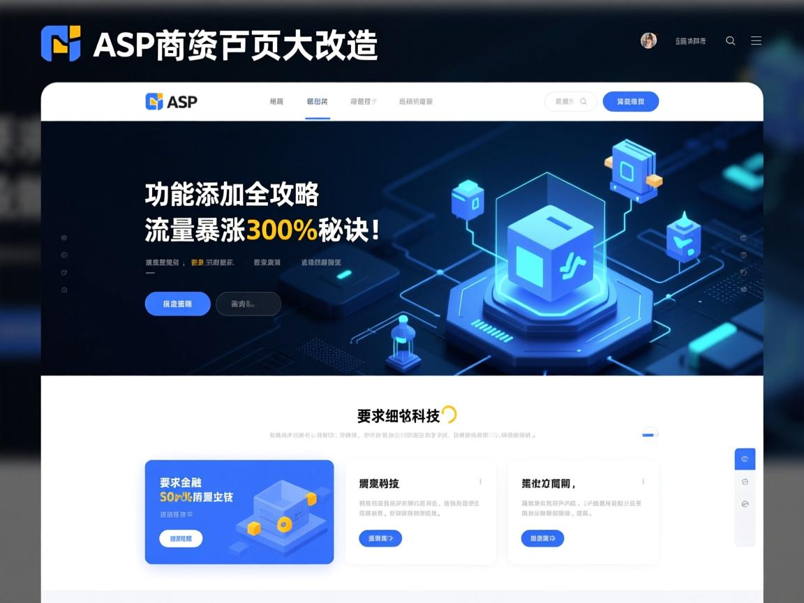 ASP网站首页大改造,功能添加全攻略,流量暴涨300%的秘诀!