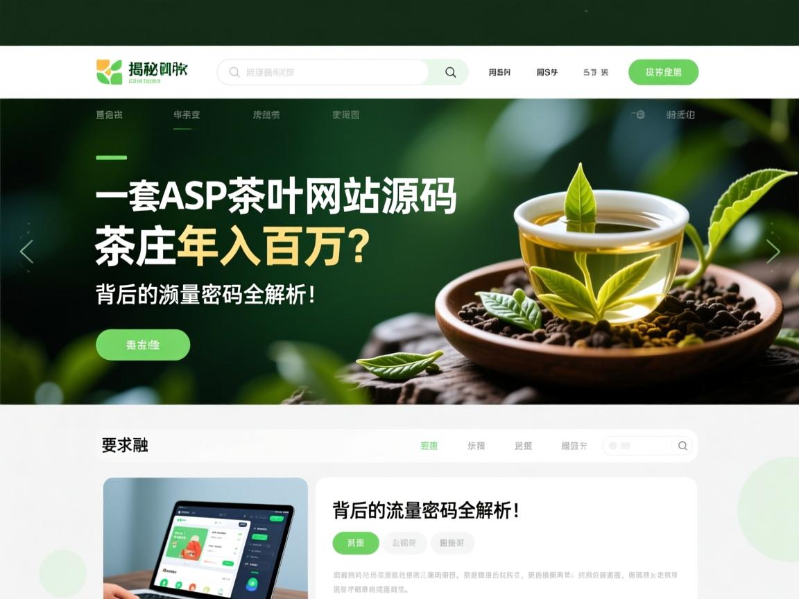 揭秘!一套ASP茶叶网站源码,竟让濒临倒闭的茶庄年入百万?背后的流量密码全解析!