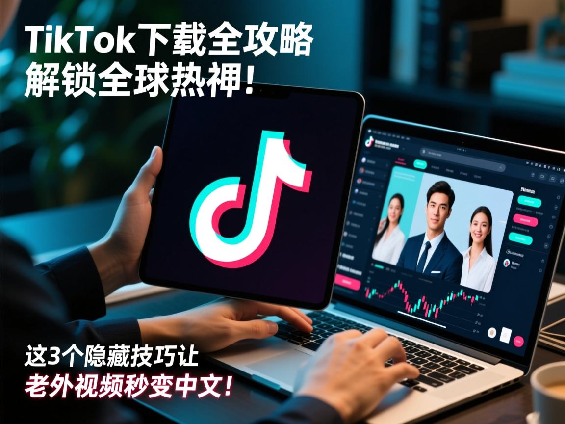 TikTok下载全攻略，解锁全球热梗的翻译神器，这3个隐藏技巧让老外视频秒变中文！