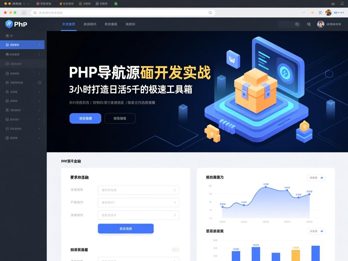 PHP导航源码开发实战，3小时打造日活5千的极速工具箱