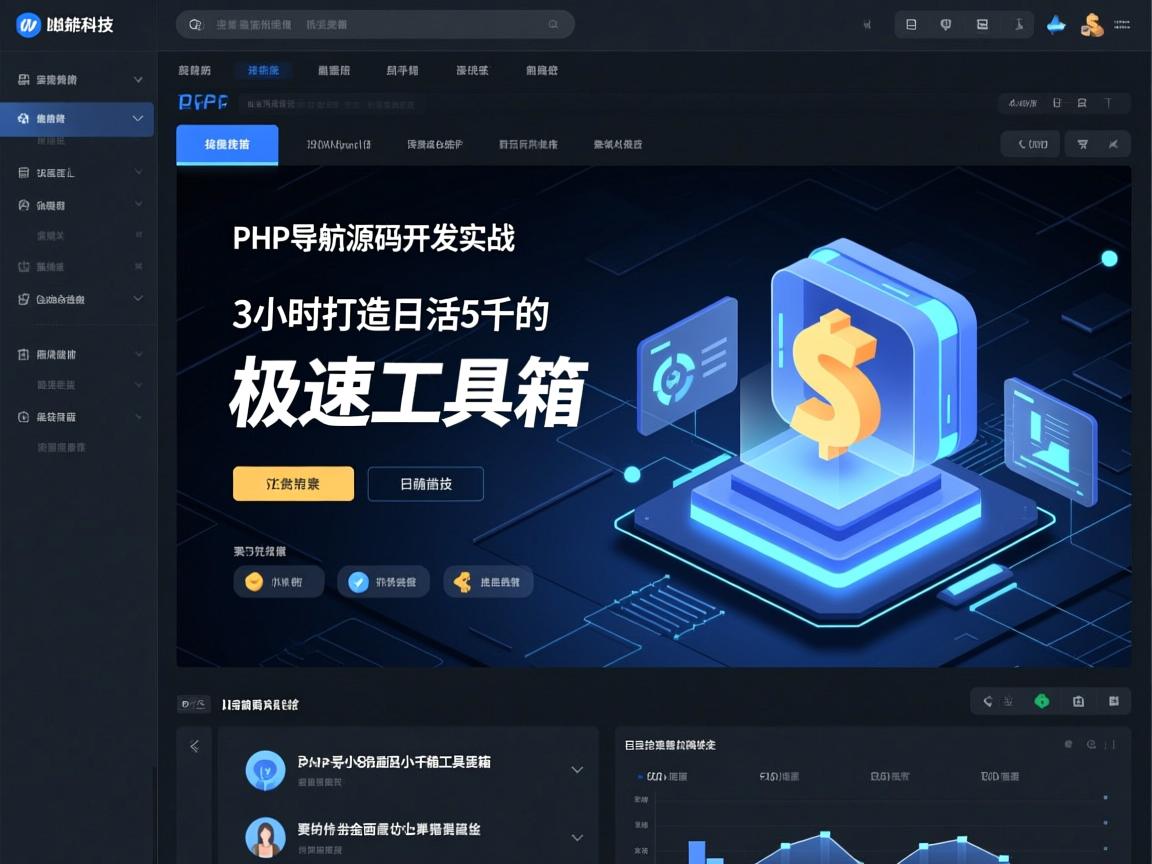 PHP导航源码开发实战,3小时打造日活5千的极速工具箱