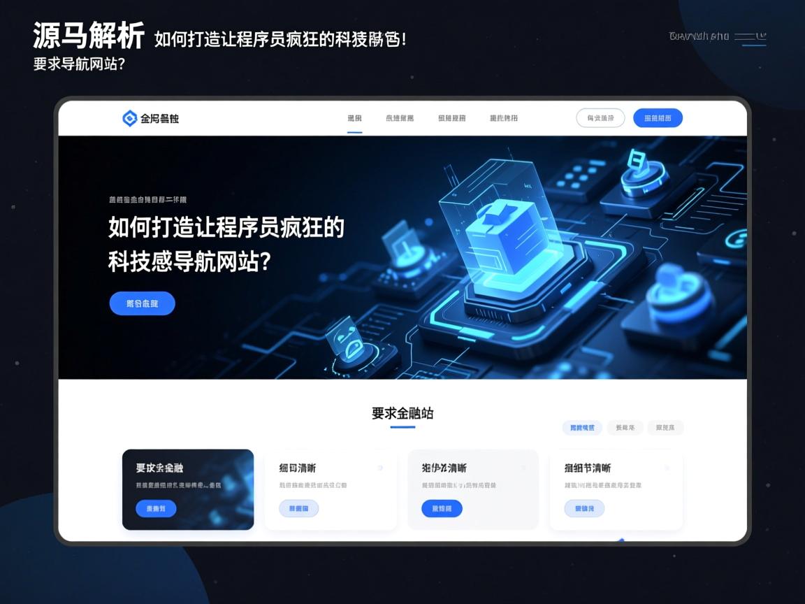 源码解析，如何打造让程序员疯狂的科技感导航网站？