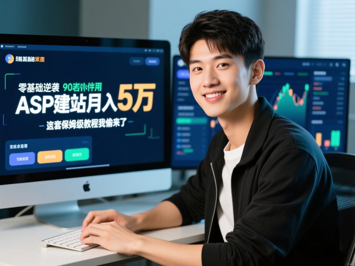零基础逆袭！90后小伙用ASP建站月入5万，这套保姆级教程我偷来了