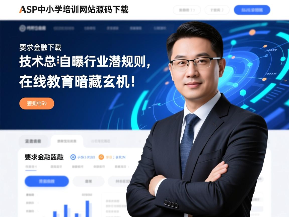 ASP中小学培训网站源码下载，技术总监自曝行业潜规则，在线教育暗藏玄机！
