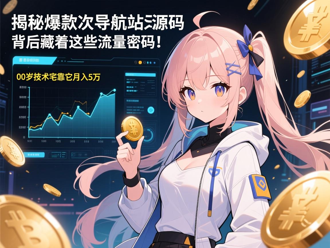 揭秘爆款二次元导航站源码，00后技术宅靠它月入5万，背后藏着这些流量密码！