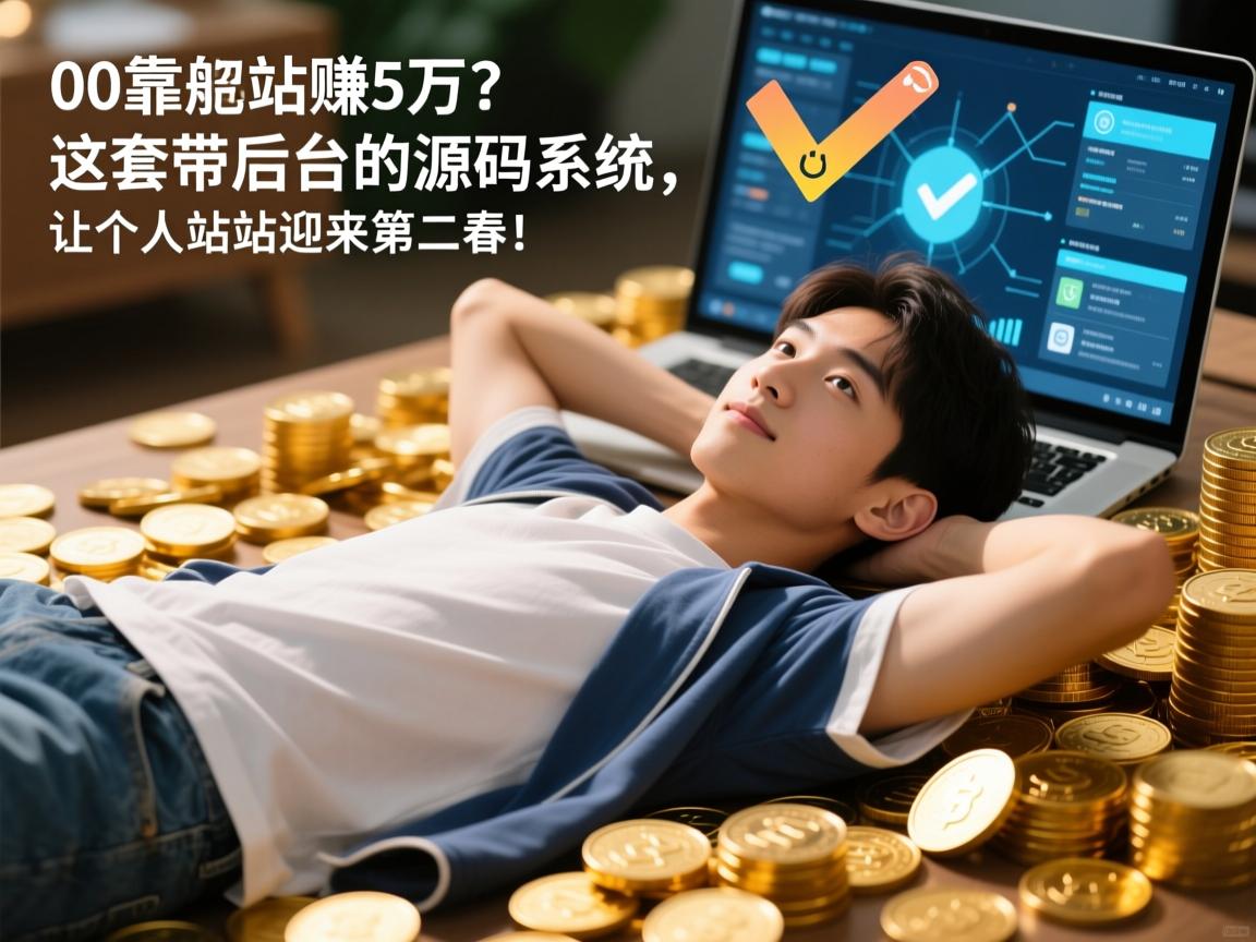 00后靠导航站躺赚5万？这套带后台的源码系统，让个人站长迎来第二春！