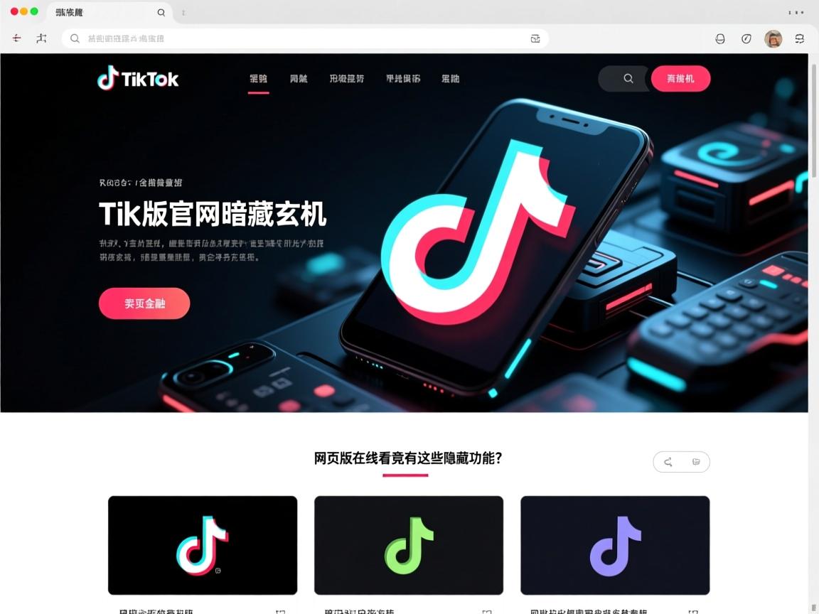 TikTok网页版官网暗藏玄机！网页版在线看竟有这些隐藏功能？