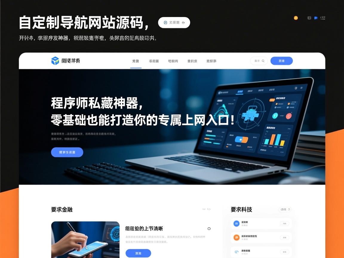 自定义导航网站源码,程序员私藏神器,零基础也能打造你的专属上网入口!