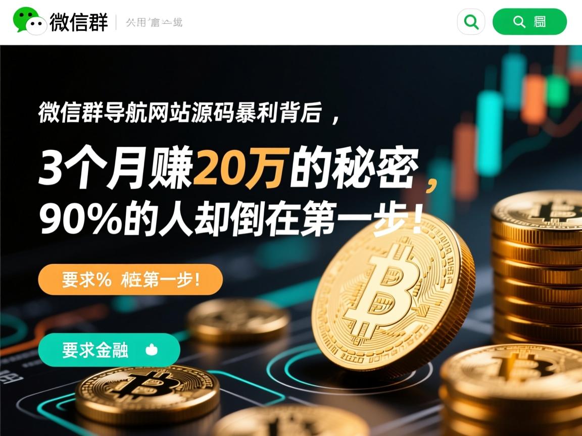 微信群导航网站源码暴利背后,3个月赚20万的秘密,90%的人却倒在第一步!
