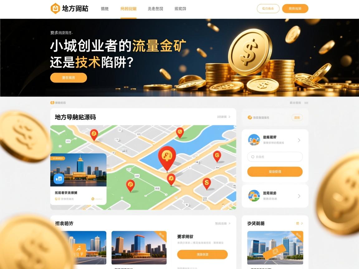 地方导航网站源码,小城创业者的流量金矿还是技术陷阱?