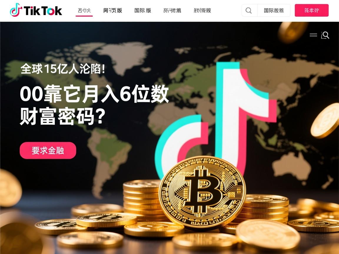 TikTok网页版+国际版,全球15亿人沦陷!00后靠它月入6位数的财富密码?